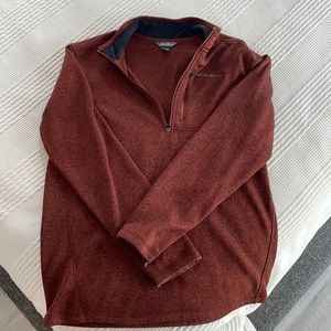 Eddie Bauer 1/4 Zip Pullover. Size Tall Larger. Color Burnt Orange.